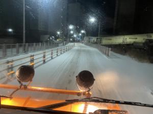 목포시, 영하권 기온 속 교통불편 줄이기 위해 제설작업 총력