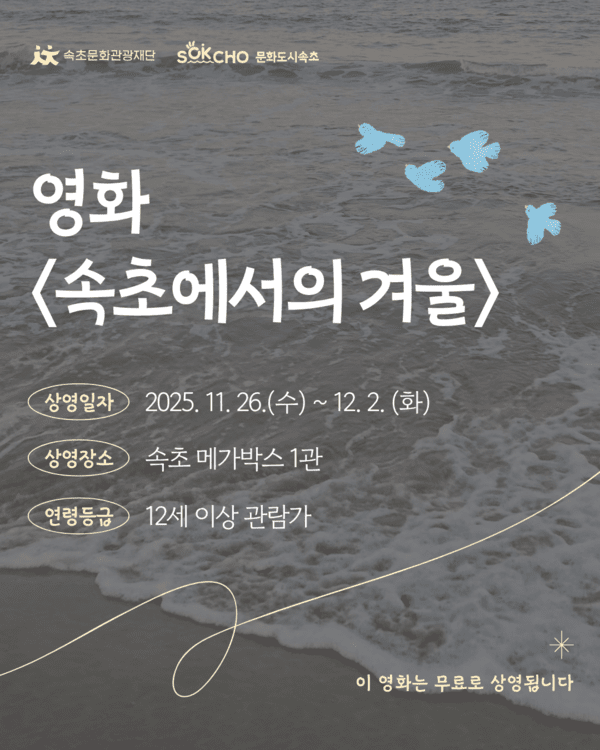 속초에서의 겨울 카드뉴스. /속초시